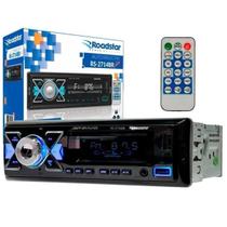 Rádio Som Automotivo Roadstar Bluetooth USB SD FM Aux MP3 RS2714BR com Controle e Painel LCD Som Potente