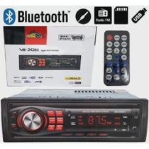 Radio Som Carro Mp3 P2 Auomotivo Veicular Bluetooth Fm Usb Sd Media Receiver VS-24269