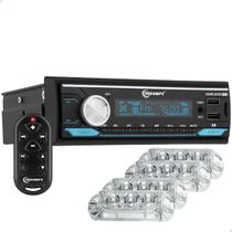 Rádio Taramps Amplayer G2 400W C/ Controle Longa Distância + 4 Strobo RGB 3W