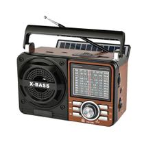 Rádio Vintage Grasep Am/Fm + Usb + Bluetooth Energia Solar Bivolt