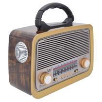 Radio Vintage Music Portátil Pequeno Recarregável USB AM/FM A-3199