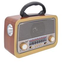Radio Vintage Music Portátil Pequeno Recarregável USB AM/FM A-3199 - Amana Store