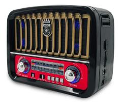 Radio Vintage Portatil Bluetooh Am / Fm Recarregavel