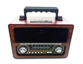 Radio Vintage Portátil Recarregável Bluetooth Fm Am Sw Usb