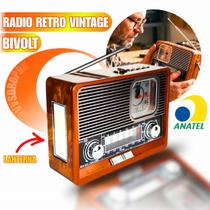 Radio Vintage Retro Am Fm Bluetooth Usb Sd Am Fm multimídia Carregador Placa Solar com Lanterna Radio Vintage Retro Am Fm Bluetooth Usb Sd Am Fm multimídia Carregador Placa Solar com Lanterna