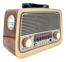 Rádio Vintage Retrô Antigo Bluetooth Usb Am Fm Usb led POTENTE