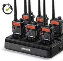 Radioamador portátil Walkie Talkies BAOFENG GT-5R, pacote com 6 unidades, preto
