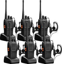 Rádios bidirecionais Walkie Talkies BAOFENG bf-888s de longo alcance, pacote com 6
