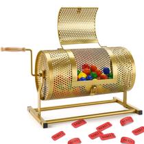 Raffle Drum AugFir Raffle Ticket Spinner Cage com alça de madeira