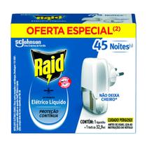 Raid Elétrico Líquido 45 Noites Aparelho+refil Contra Dengue