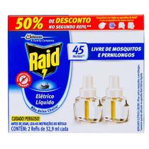 Raid Refil Repelentes Com 2 Refis de 32,9ml Cada SC Johnson