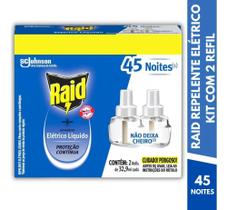 Raid Repelente Elétrico Liquido Tomada Kit C/2 Refil 32,9