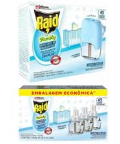 Raid Repelente Family Bebes Sem Cheiro 1 Aparelho 4 Refil Raid Repelente Family Bebes Sem Cheiro 1 Aparelho 4 Refil
