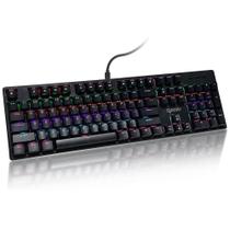 RAIKU L3000 Authentic Mechanical Keyboard With Blue Switch, RGB Backlit, Detachable Cable, 104 Keys - PONTO DO NERD RAIKU L3000 Authentic Mechanical Keyboard With Blue Switch, RGB Backlit, Detachable Cable, 104 Keys - PONTO DO NERD