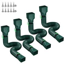 Rain Gutter Downspout Extensions Ogutter Flexible, pacote com 4