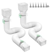 Rain Gutter Downspout Extensions Ogutter, pacote com 2, branco