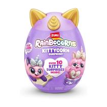 Rainbocorns Kittycorn 10 Surpresas Gatinho Pelúcia Dourado - Fun Brinquedos