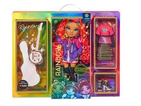 Rainbow High Rockstar Fashion Doll 2 Roupas Completas e Rockband Essentials Escolha Carmen Major, Vanessa Tempo, Lucas Lírico (Carmen Major)