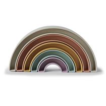 Rainbow Stacker Toy Mushie, 5 peças por mais de 1 ano, fabricado na Dinamarca Rainbow Stacker Toy Mushie, 5 peças por mais de 1 ano, fabricado na Dinamarca