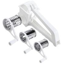 Ralador 3 Em 1 Manual Cortador Fatiador Legumes Lâmina Inox