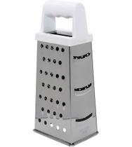 Ralador 4 Faces 22cm De Altura Quadrado Branco Aço Inox Mimo Style Ralador 4 Faces 22cm De Altura Quadrado Branco Aço Inox Mimo Style