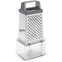 Ralador 4 Faces Com Coletor Top Pratic, 20,5 Cm - Aço Inox Ralador 4 Faces Com Coletor Top Pratic, 20,5 Cm - Aço Inox