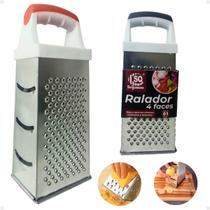 Ralador 4 Faces De Inox 20cm Com Alça P/ Queijo Legumes