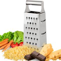 Ralador 4 Faces Em Aço Inox Para Cozinha 8" PAra Queijo Legumes Chocolate