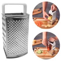 Ralador Aço Inox Fatiador 4 Faces Legumes Verduras 20cm Viel