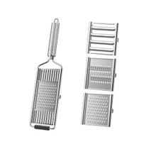 Ralador c/ Cabo 3 Lâminas Inox Cozinha Legumes UnyHome
