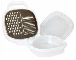 Ralador com Pote e Tampa de Plástico e Inox 25.5 cm - Mimo Style - ASA1175 Ralador com Pote e Tampa de Plástico e Inox 25.5 cm - Mimo Style - ASA1175