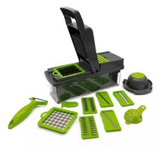 Ralador Cortador De Legumes Multiuso 10 Em 1 Com Dispenser
