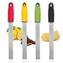 Ralador Culinario Zester Inox Fino Profissional Queijo Raspa Com Pincel Para Limpar