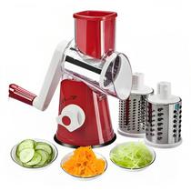 Ralador De Alimentos Manivela 3 Laminas Queijo Legumes Vegetais Espiral Grande Profissional