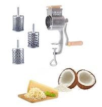 Ralador De Coco E Queijo Manual Multiuso Com 3 Ralos Mimoso
