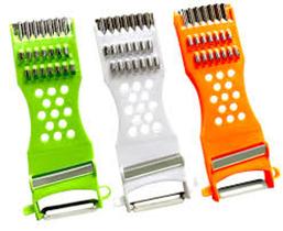 Ralador de Plástico - 5 em 1 - Legumes e Queijos - Cores Variadas e Enviadas conforme estoque