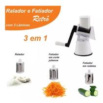 Ralador de Queijo Fatiador Legumes Cortador Vegetais Manual 3 em 1 Multiuso Cozinha - art house