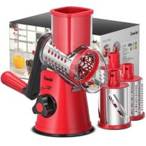 Ralador de queijo rotativo Geedel Kitchen, cortador de mandolina com 3 lâminas