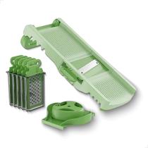 Ralador de Vegetais Multifuncional 6 em 1 Plástico e Aço Inox Para Alimentos Verde ZOLELE B837-B