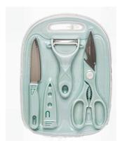 Ralador Descascador De Legumes E Frutas Kit 3 Peças Aço Inox