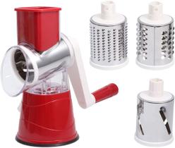 Ralador e Fatiador Mulltiuso 3 Lâminas Manual - Tabletop Drum Grater