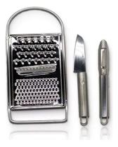 Ralador Faca E Descascador Em Aço Inox Jogo Cozinha Ralador Faca E Descascador Em Aço Inox Jogo Cozinha