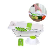 Ralador fatiador cortador de legumes multifuncional manual mandoline slicer lâminas em aço inox