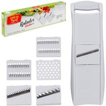 Ralador Fatiador Descascador Frutas Legumes 5 em 1 Manual Mandoline Kit Cozinha Casa Nova Cortado Legumes Profissional