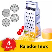 Ralador Fatiador Inox 4 Faces Queijo Legumes Alimentos Cozinha Top