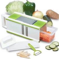 Ralador Fatiador Nicer Dicer Plus 4 em 1 Processador Cortador De Alimentos Legumes Frutas 010