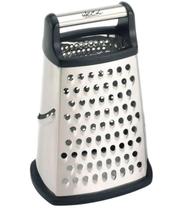 Ralador Inox Base Emborrachada 4 Faces Grande Profissional