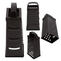Ralador Manual 4 Faces Inox C/ Pegador Resistente 23cm Preto