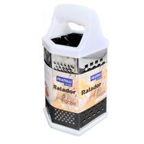 Ralador manual 6 faces aço inox - queijo legumes frutas 0483 - Fratelli Ralador manual 6 faces aço inox - queijo legumes frutas 0483 - Fratelli