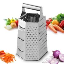 Ralador Manual 6 Faces Aço Inox - Queijo Legumes Frutas